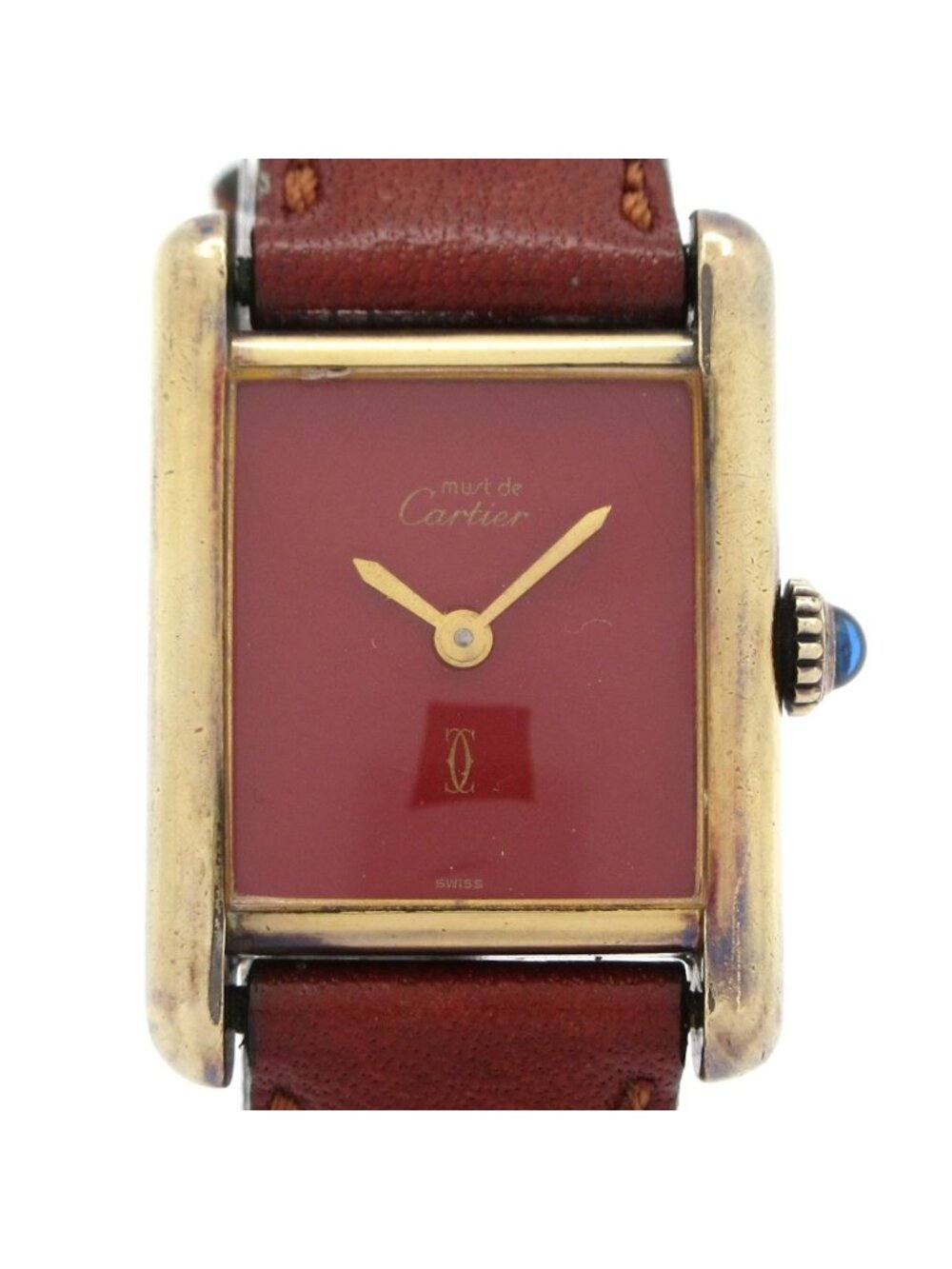 Cartier Watch Must Tank 925 External Bordeaux